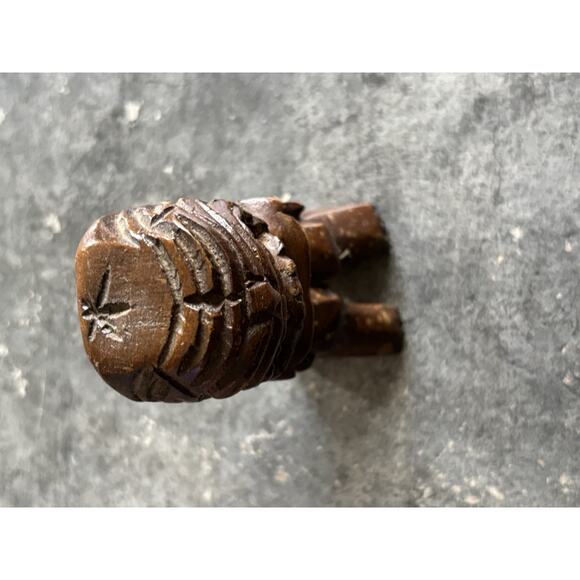 Vtg Wood Tiki Statue Hand Carved Philippines 4” - Picture 7 of 7